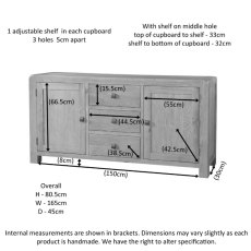 Avon Oak Large Sideboard 2 Door 3 Drawer Avon Oak Large Sideboard 2 Door 3 Drawer