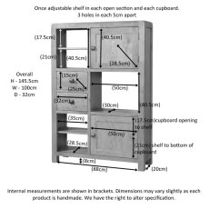 Avon Oak High Display Unit 2 Door 2 Drawer Avon Oak High Display Unit 2 Door 2 Drawer