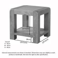 Avon Oak Lamp Table with Shelf Avon Oak Lamp Table with Shelf