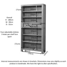 Avon Oak Tall Bookcase with Drawers Avon Oak Tall Bookcase with Drawers