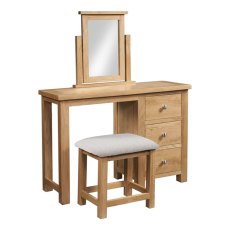 Bristol Oak Single Pedestal Dressing Table with Stool Bristol Oak Single Pedestal Dressing Table with Stool