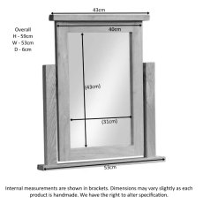 Bristol Oak Dressing Table Mirror Bristol Oak Dressing Table Mirror