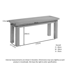 Bristol Oak 90cm Bench Bristol Oak 90cm Bench