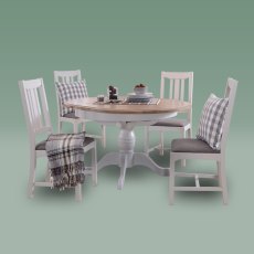 Fleur Extending Round Dining Table & 4 Chairs Fleur Extending Round Dining Table & 4 Chairs