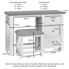 Bristol Painted Dressing Table & Stool Bristol Painted Dressing Table & Stool