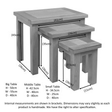Bristol Rustic Oak Nest of Tables Bristol Rustic Oak Nest of Tables