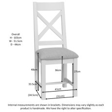 Bristol Painted Cross Back Dining Chair Bristol Painted Cross Back Dining Chair