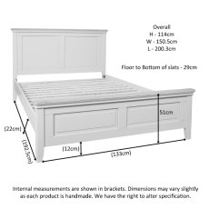 Lugano 4'6 Double High Foot End Bed Lugano 4'6 Double High Foot End Bed