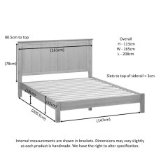 Portland Oak 5'0 Panel Bed Portland Oak 5'0 Panel Bed