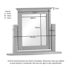 Portland Oak Dressing Table Mirror Portland Oak Dressing Table Mirror