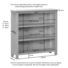 Portland Oak 3'0 Low Bookcase Portland Oak 3'0 Low Bookcase