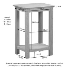 Portland Oak Tall Lamp Table Portland Oak Tall Lamp Table