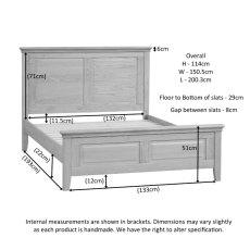 Lugano Oak 4'6 Double High Foot End Bed Lugano Oak 4'6 Double High Foot End Bed