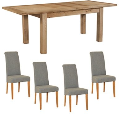 harveys oak dining table and 6 chairs