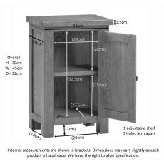 Bristol Oak Small 1 Door Cabinet Bristol Oak Small 1 Door Cabinet