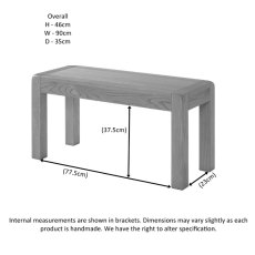 Avon Oak 90cm Bench Avon Oak 90cm Bench