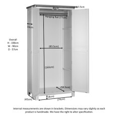 Bristol Painted Double Full Hanging Wardrobe Bristol Painted Double Full Hanging Wardrobe