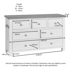 Bristol Painted 3 Over 4 Chest of Drawers Bristol Painted 3 Over 4 Chest of Drawers