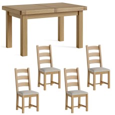Wellington Small Dining Table with 4 Ladder Back Chairs