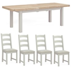 Wellington Painted Small Dining Table with 4 Ladder Back Chairs