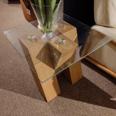 Clearance Milano Lamp Table (Clear Glass)