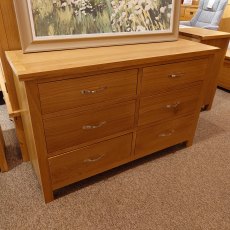 Clearance Somerset Oak 6 drawer Chest