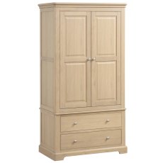 Lugano Oak Double Wardrobe with Drawer