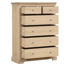 Lugano Oak 2 + 4 Drawer Chest