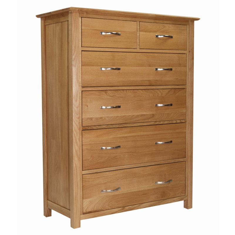 Lisbon Lisbon Oak 4 + 2 Chest of Drawers - Old Creamery Furniture