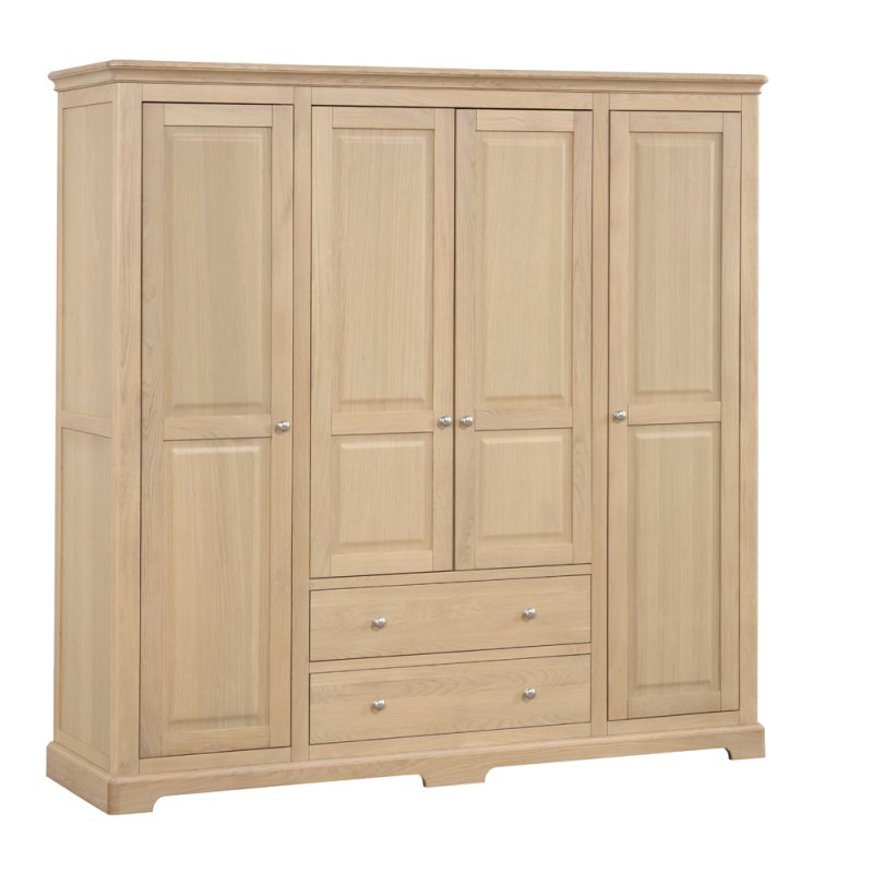 Lugano Oak Quad Combi Wardrobe