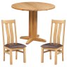 Bristol Oak Drop Leaf table with 2 Twin Slat Chairs