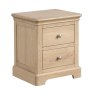 Lugano Oak 2 Drawer Bedside