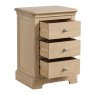 Lugano Oak 3 Drawer Bedside