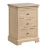 Lugano Oak 3 Drawer Bedside