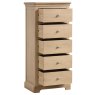 Lugano Oak 5 Drawer Wellington Chest