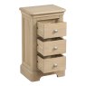 Lugano Oak Compact 3 Drawer Bedside