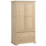 Lugano Oak Double Wardrobe with Drawer